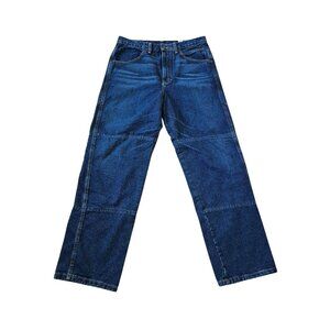 Draggin Jeans Men's Y2K Blue Baggy Heavy Wide Leg Jeans Cotton Size 34x30 Skater